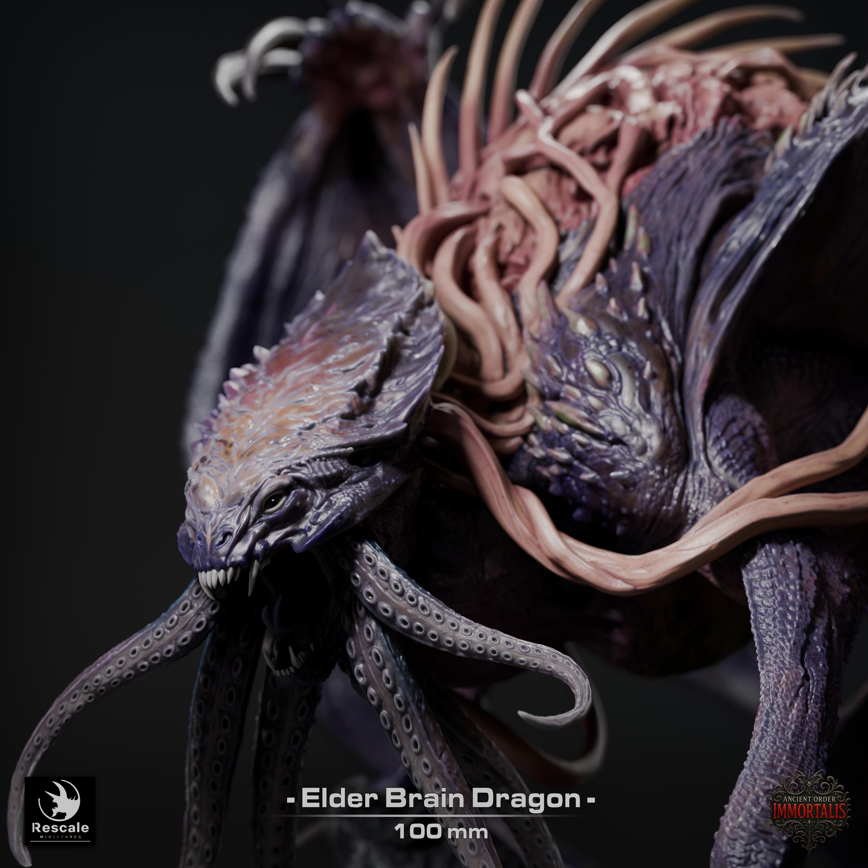 Elder Brain dragon Legendario – Miniatura de resina para D&D, 32 mm