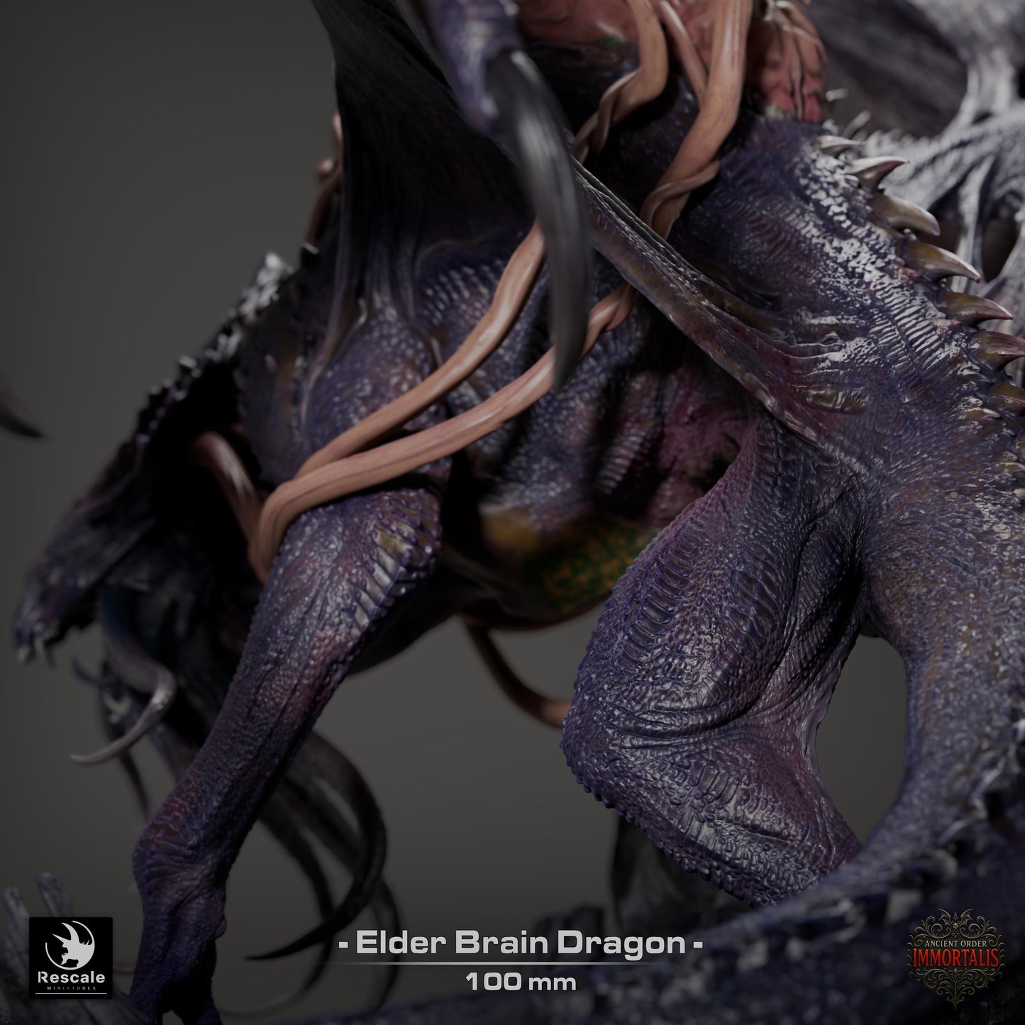 Elder Brain dragon Legendario - Impreso en 3D / Fantasía / El Señor de los Anillos / Dragones y Mazmorras / Pathfinder / DND / Miniatura