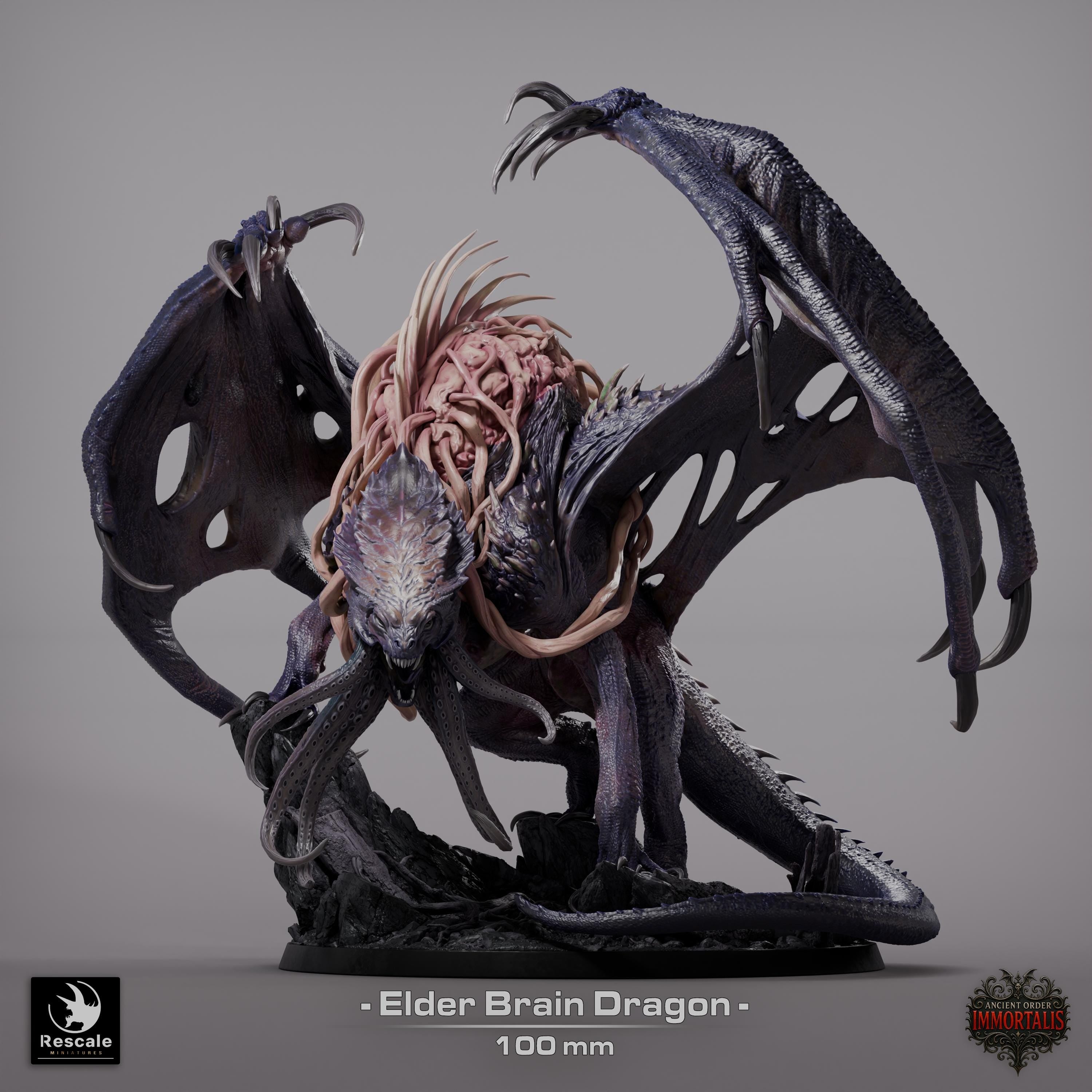 Elder Brain dragon Legendario – Miniatura de resina para D&D, 32 mm
