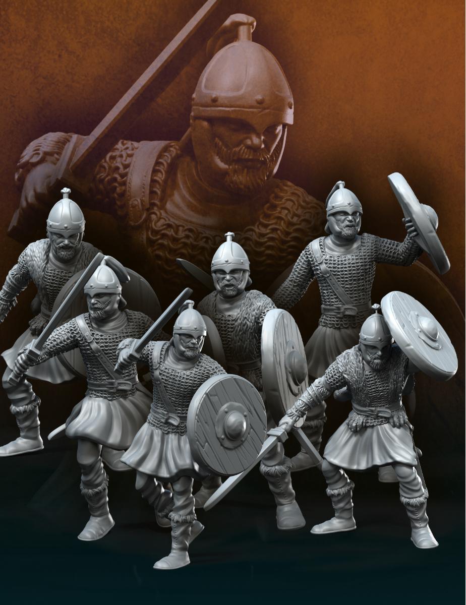 Soldados Rohirrim armadura - Rohan / Tierra Media / LOTR / El Señor de los Anillos / Dragones y Mazmorras / Pathfinder / DND / Miniatura