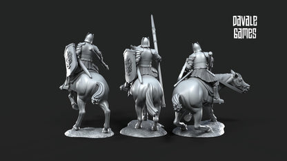 Caballeros Lancero Gondor - Tierra Media / LOTR / El Señor de los Anillos / Dragones y Mazmorras / Pathfinder / DND / Miniatura