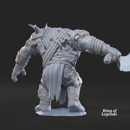 Troll Comandante - Mordor / Tierra Media / LOTR / El Señor de los Anillos / Dragones y Mazmorras / Pathfinder / DND / Miniatura