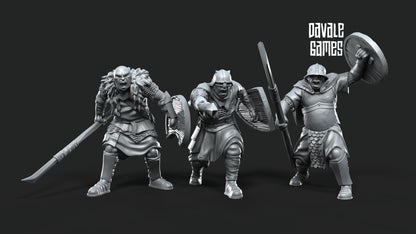 Banda de Orcos con Lanzas- Mordor / Sauron / Tierra Media / LOTR / El Señor de los Anillos / Dragones y Mazmorras / Pathfinder / DND