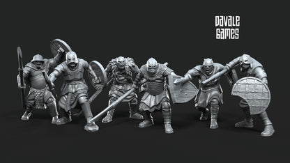 Banda de Orcos con Lanzas- Mordor / Sauron / Tierra Media / LOTR / El Señor de los Anillos / Dragones y Mazmorras / Pathfinder / DND