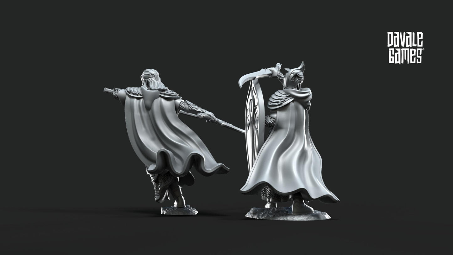 Altos Elfos Golorin & Rommul - Valinor / Tierra Media / LOTR / El Señor de los Anillos / Dragones y Mazmorras / Pathfinder / DND / Miniatura