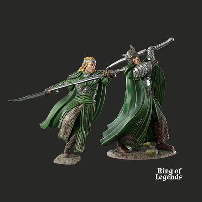 Altos Elfos Golorin & Rommul - Valinor / Tierra Media / LOTR / El Señor de los Anillos / Dragones y Mazmorras / Pathfinder / DND / Miniatura