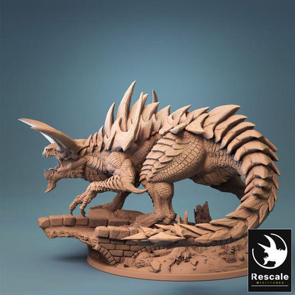 Tarrasca / Tarrasque - Impreso en 3D / Fantasía / El Señor de los Anillos / Dragones y Mazmorras / Pathfinder / DND / Miniatura / Rol