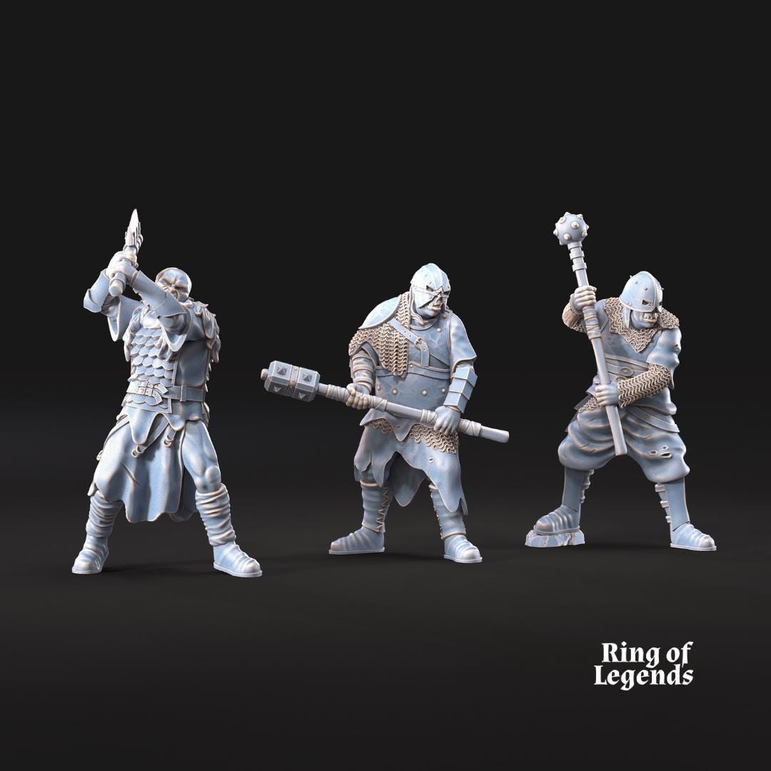 Morlok Orcos con armas a dos manos - Mordor / Sauron / Tierra Media / esdla / El Señor de los Anillos / Dragones y Mazmorras / Pathfinder / DND