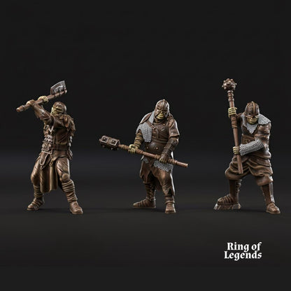 Morlok Orcos con armas a dos manos - Mordor / Sauron / Tierra Media / esdla / El Señor de los Anillos / Dragones y Mazmorras / Pathfinder / DND