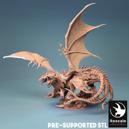 TIAMAT (Dragon Queen) - Impreso en 3D / Fantasía / Terreno / Paisaje / Ruinas / El Señor de los Anillos / Dragones y Mazmorras / Pathfinder