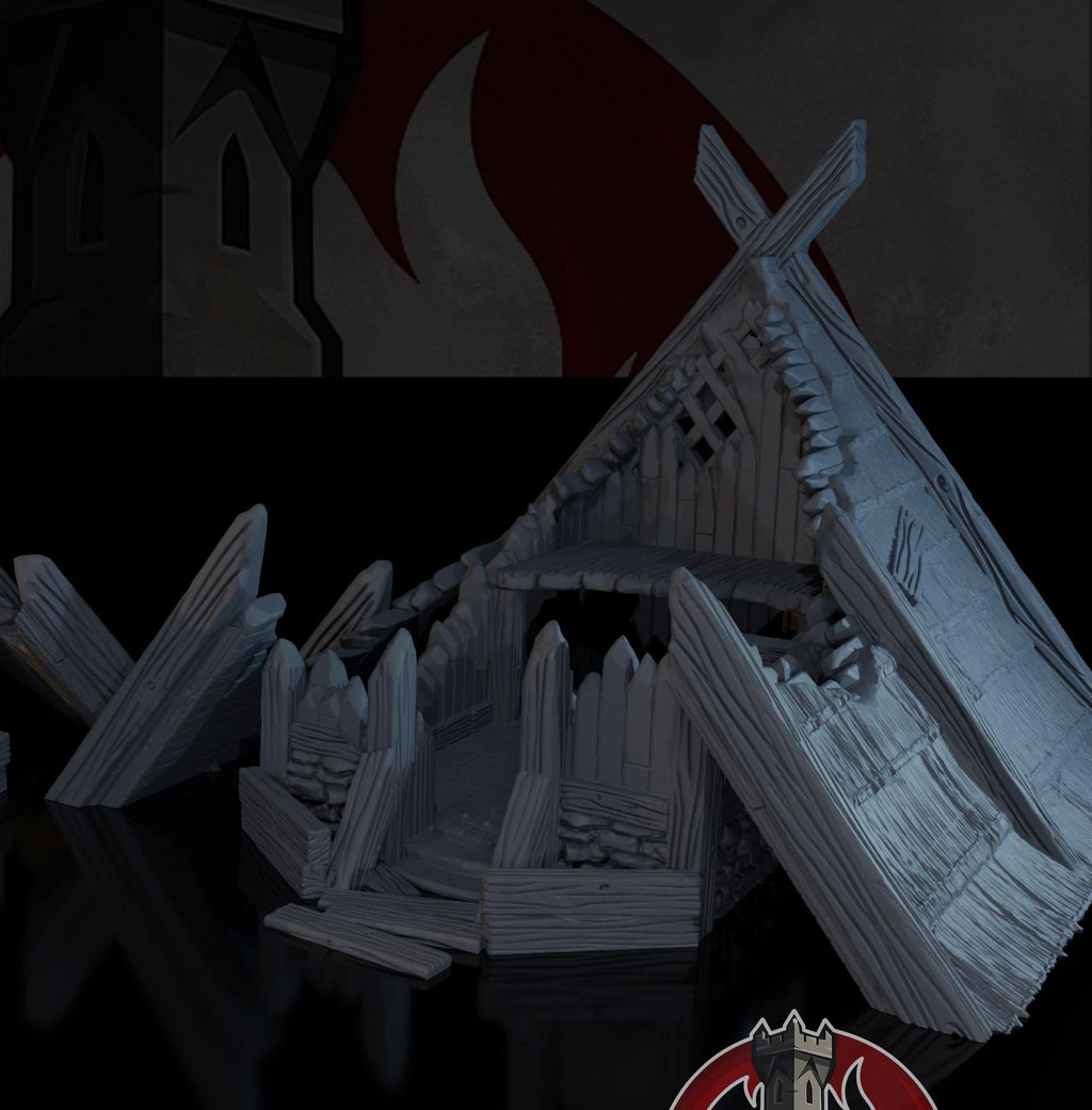 Cabaña en Ruinas 1 – Escenografía de fantasía en PLA