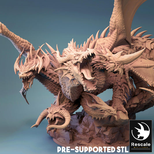 TIAMAT (Dragon Queen) - Impreso en 3D / Fantasía / Terreno / Paisaje / Ruinas / El Señor de los Anillos / Dragones y Mazmorras / Pathfinder