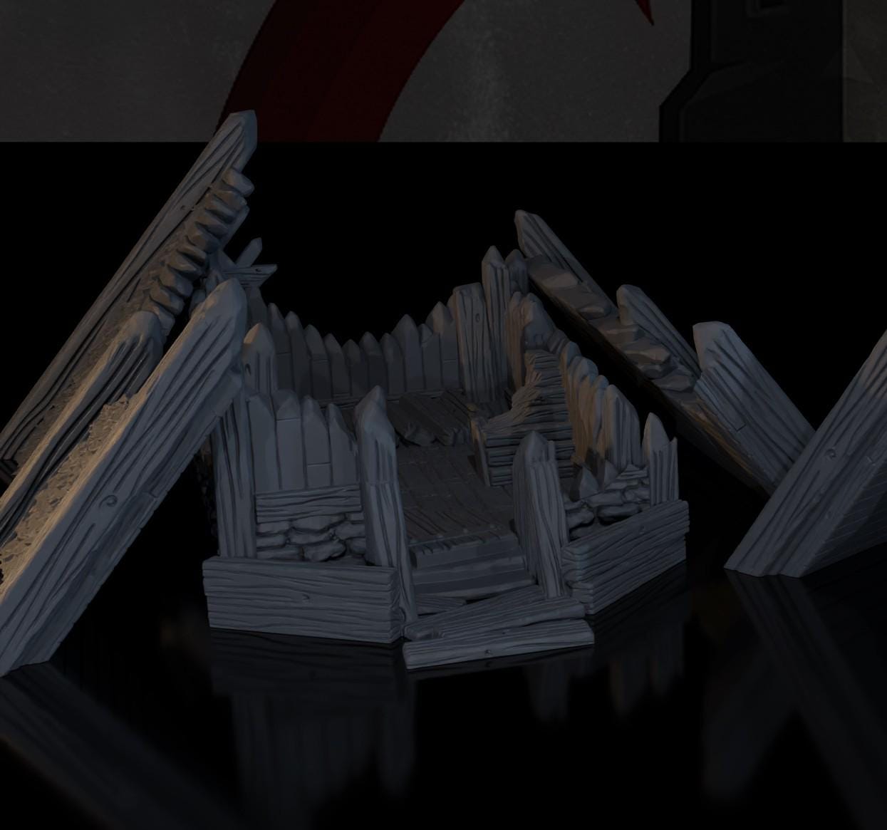Cabaña en Ruinas 1 – Escenografía de fantasía en PLA