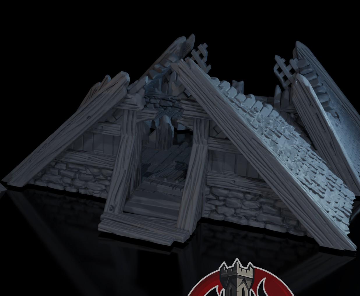 Cabaña en Ruinas 2 – Escenografía de fantasía en PLA