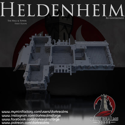 Heldenheim - Salón y Torre - Rol / Fantasía / Terreno / Paisaje  / El Señor de los Anillos / Dragones y Mazmorras / Pathfinder