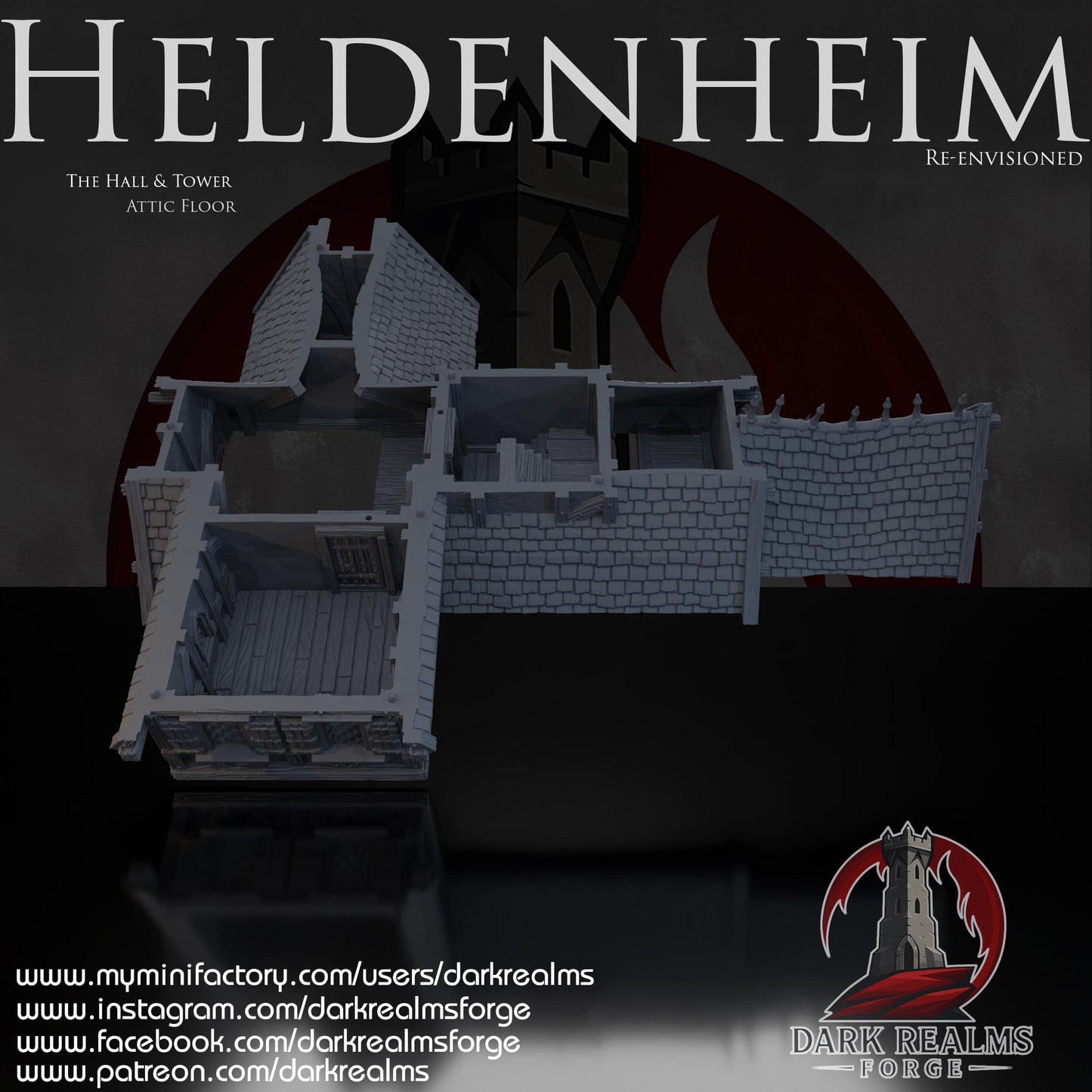 Heldenheim - Salón y Torre - Rol / Fantasía / Terreno / Paisaje  / El Señor de los Anillos / Dragones y Mazmorras / Pathfinder
