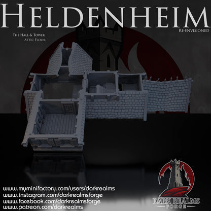 Heldenheim - Salón y Torre - Rol / Fantasía / Terreno / Paisaje  / El Señor de los Anillos / Dragones y Mazmorras / Pathfinder
