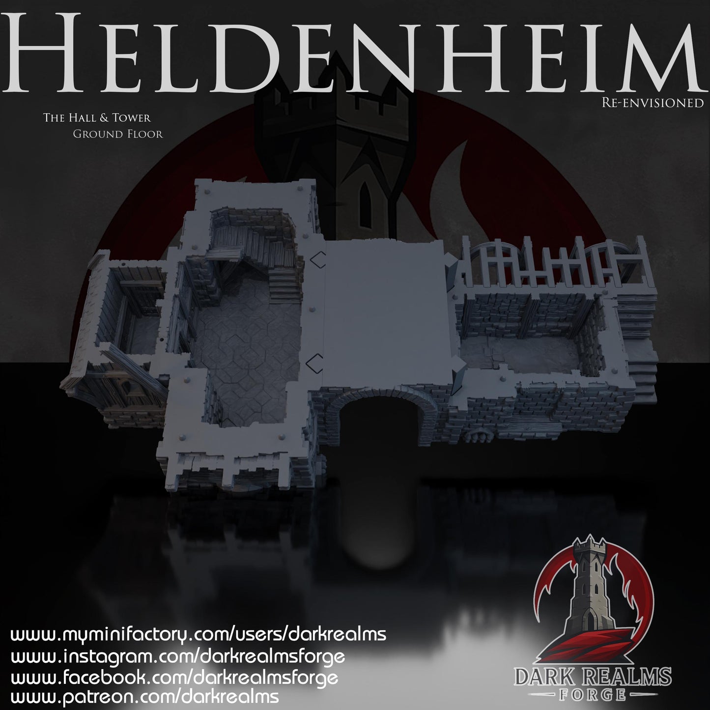 Heldenheim - Salón y Torre - Rol / Fantasía / Terreno / Paisaje  / El Señor de los Anillos / Dragones y Mazmorras / Pathfinder