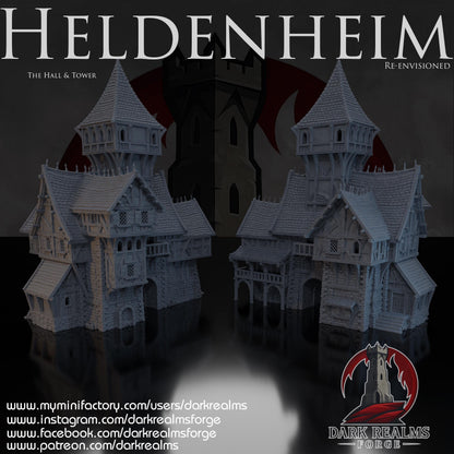 Heldenheim - Salón y Torre - Rol / Fantasía / Terreno / Paisaje  / El Señor de los Anillos / Dragones y Mazmorras / Pathfinder