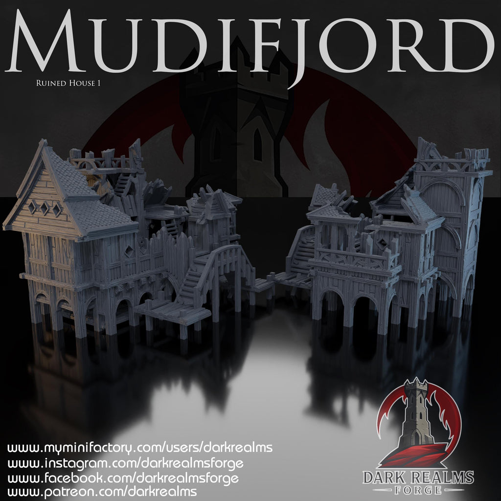 Mudifjord Ruina - Casa 1 – Escenografía de fantasía en PLA