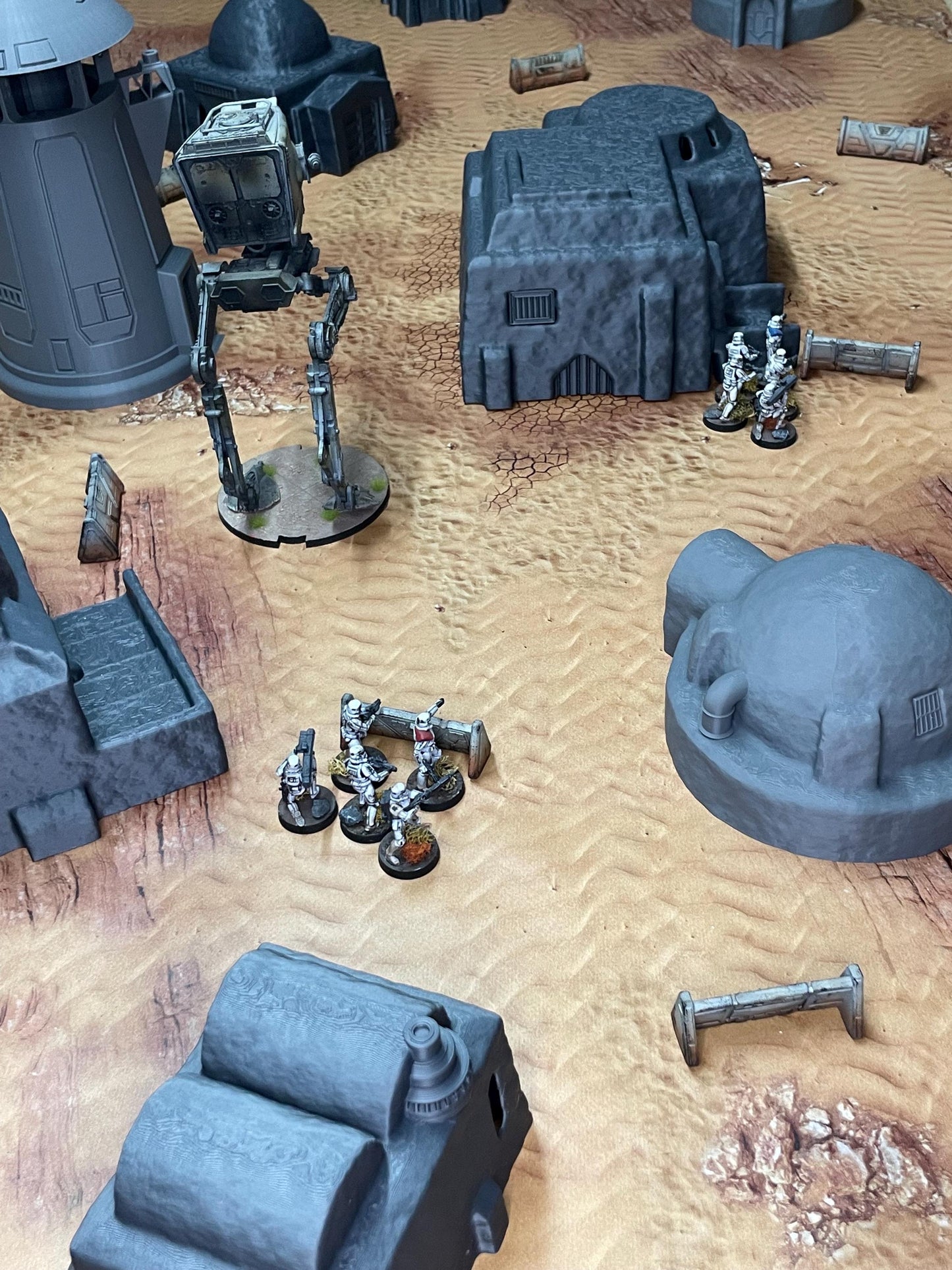 Poblado Desierto estilo TATOOINE - compatible con Star Wars Legión / Shatterpoint / Imperial Assault Imperial Terrain / Mesa Completa