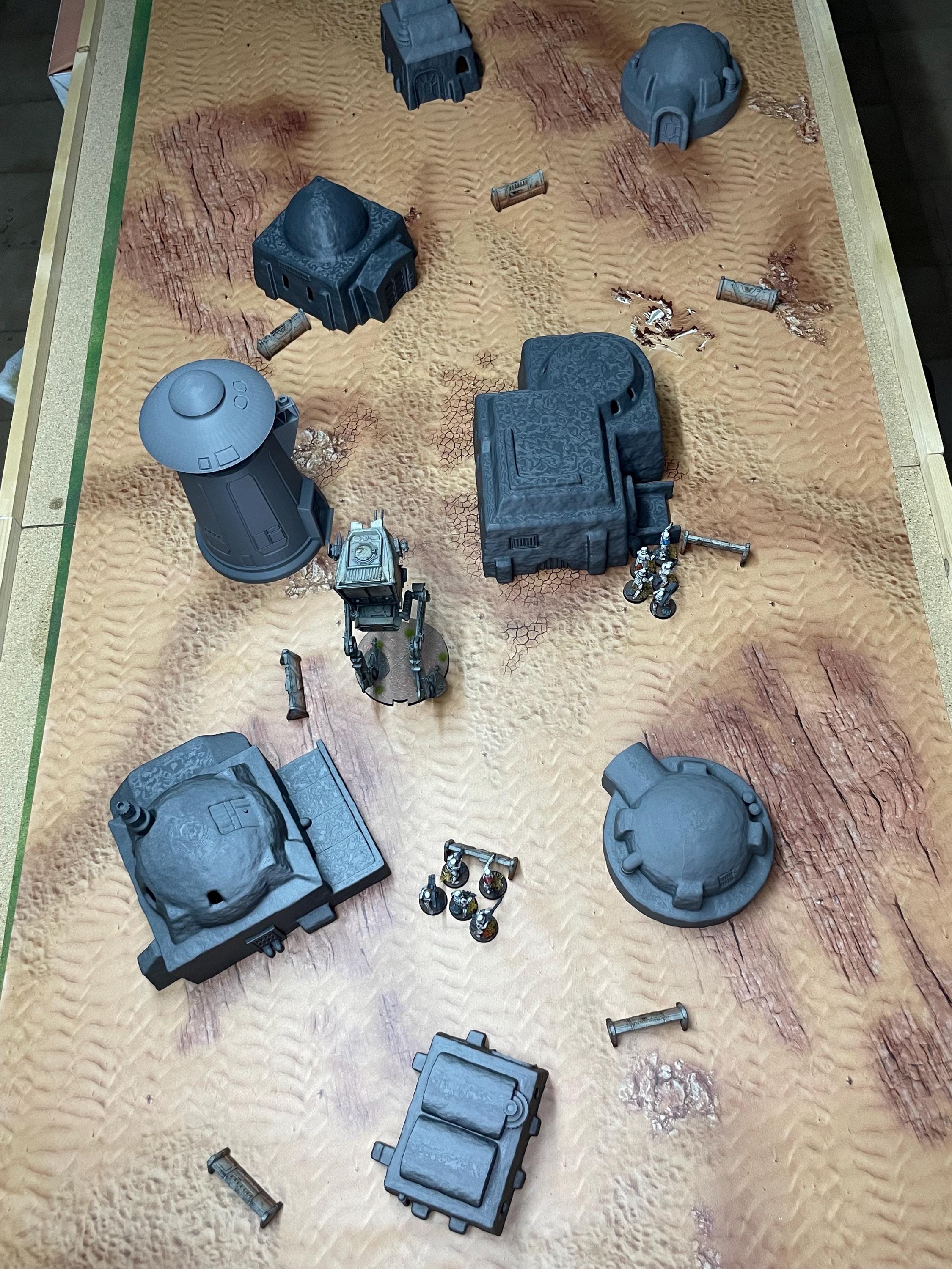 Poblado Desierto estilo TATOOINE – Escenografía compatible con Star Wars: Legion y Shatterpoint