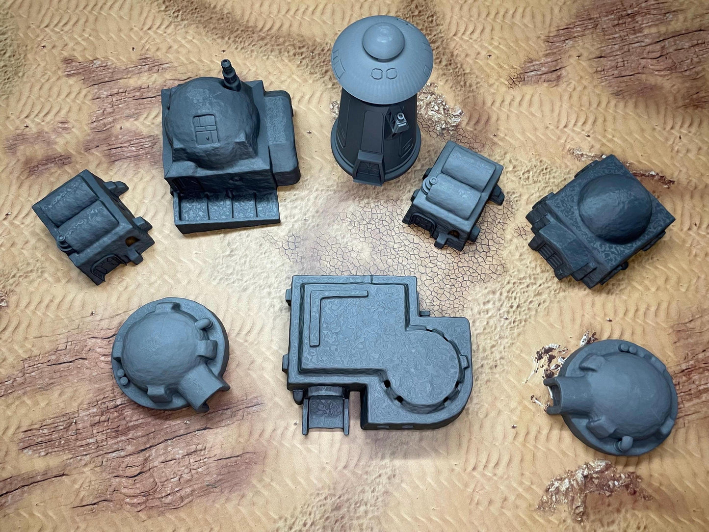 Poblado Desierto estilo TATOOINE - compatible con Star Wars Legión / Shatterpoint / Imperial Assault Imperial Terrain / Mesa Completa