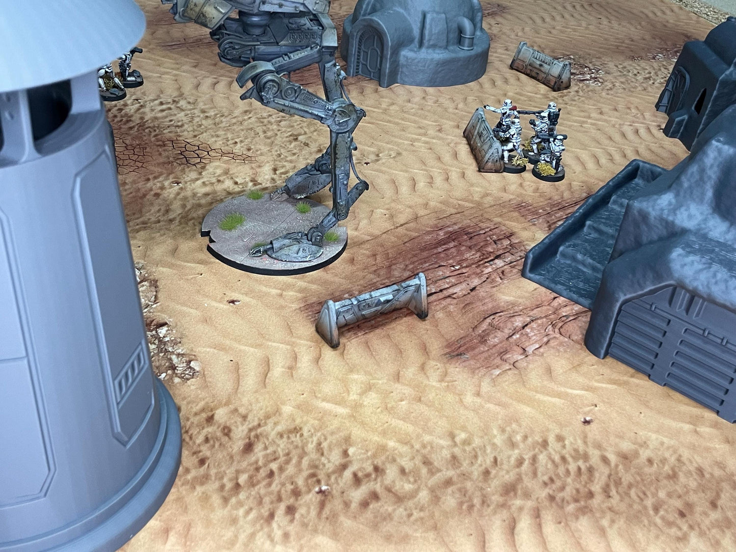 Poblado Desierto estilo TATOOINE - compatible con Star Wars Legión / Shatterpoint / Imperial Assault Imperial Terrain / Mesa Completa
