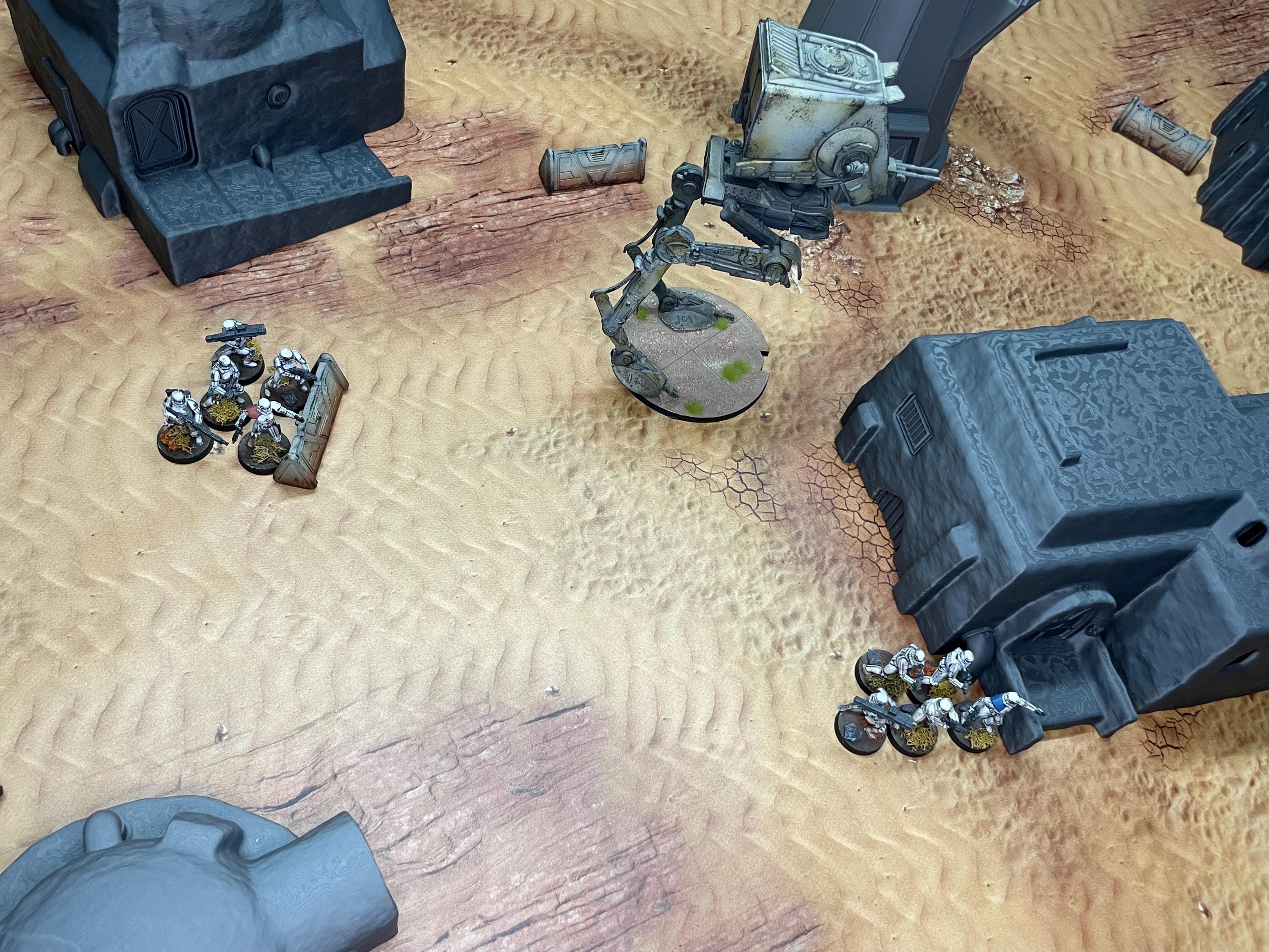 Poblado Desierto estilo TATOOINE – Escenografía compatible con Star Wars: Legion y Shatterpoint