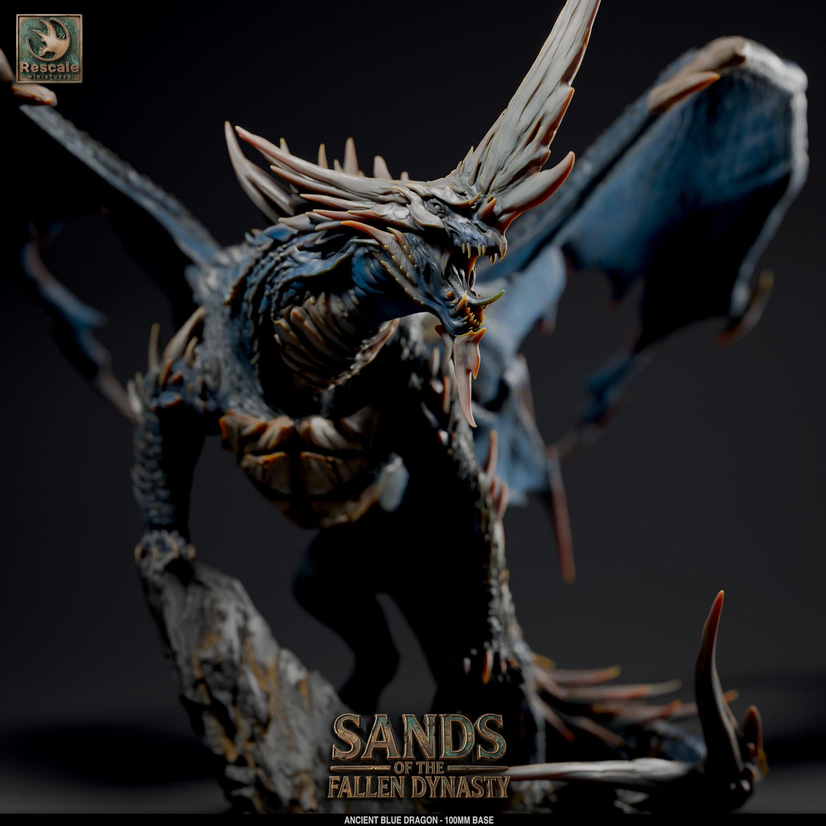Dragón Azúl Anciano · 32 mm · compatible con DnD