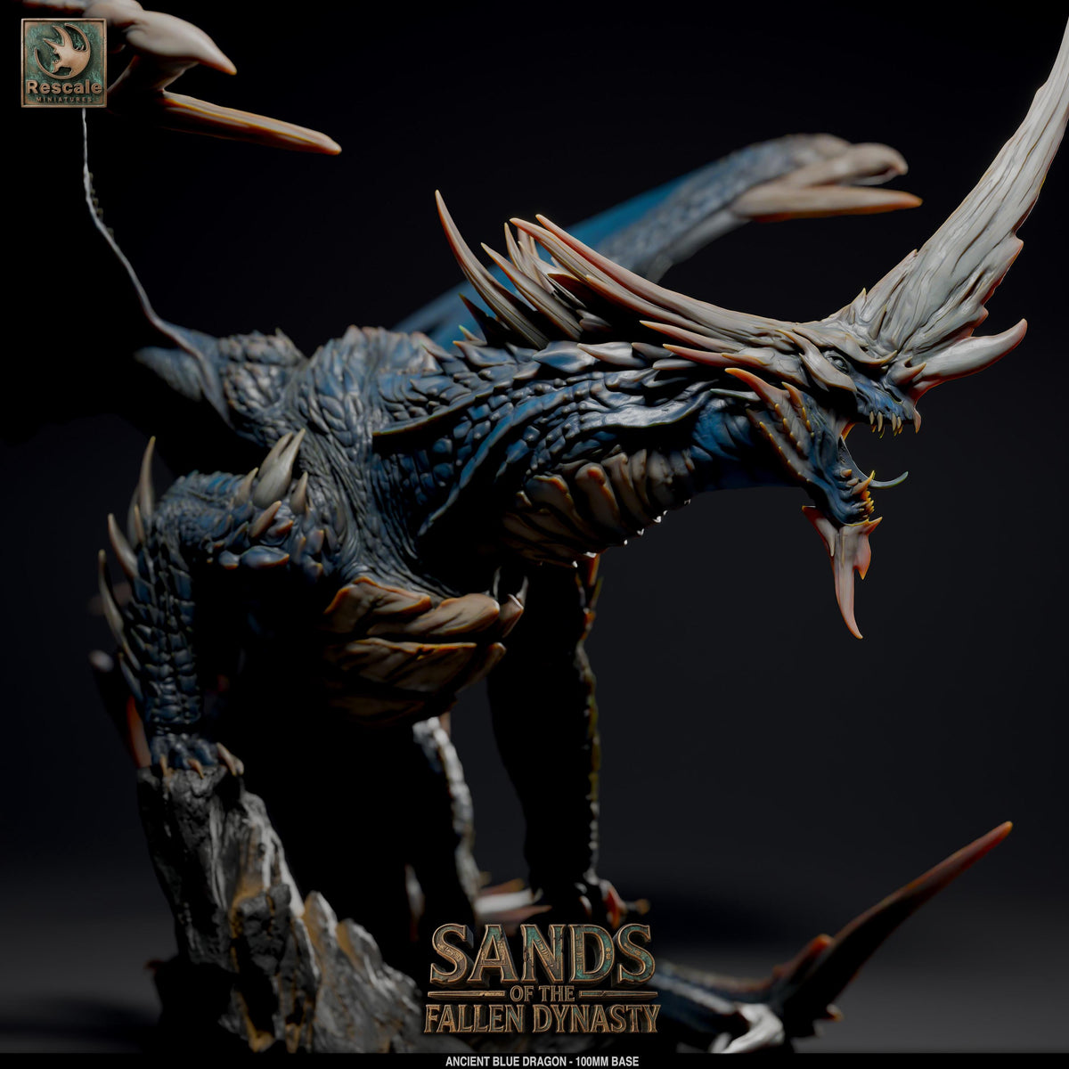 Dragón Azúl Anciano · 32 mm · compatible con DnD