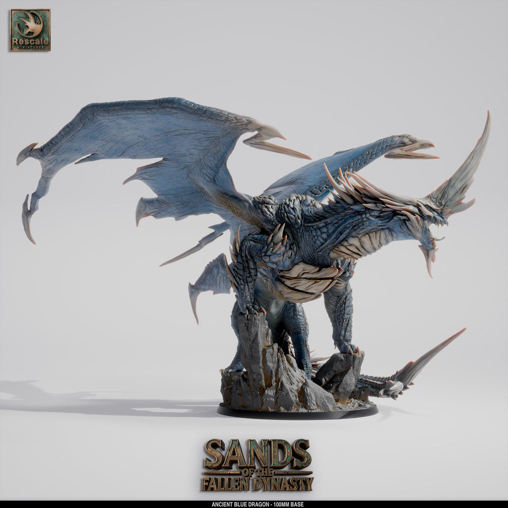 Dragón Azúl Anciano · 32 mm · compatible con DnD