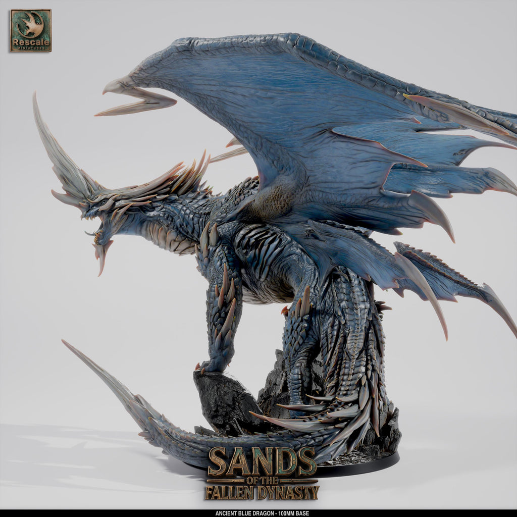 Dragón Azúl Anciano · 32 mm · compatible con DnD