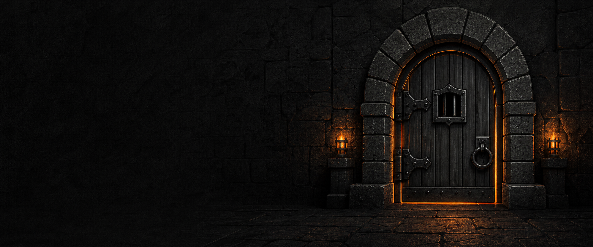 Puerta de mazmorra minimalista de La Mazmorra 3D